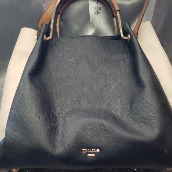 Dune 2-Tone Black and Cream Shoulder Bag - Picture 2 of 2
